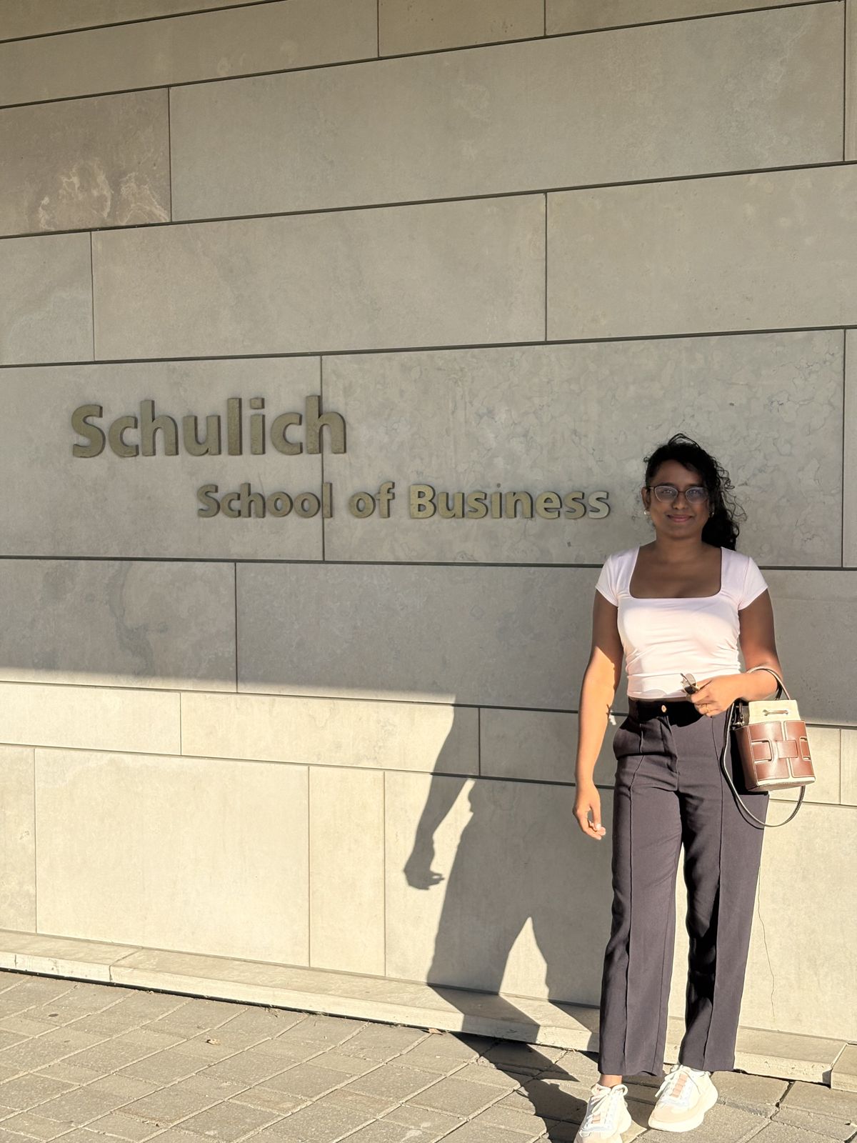 Kaviya at the Schulich School of Business, Toronto
